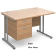 Maestro Cantilever Desk with Fixed Pedestal